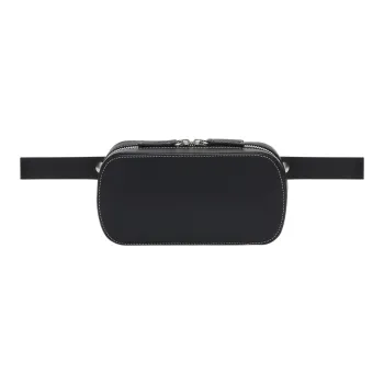 JIL SANDER Calfskin Shoulder Bag Crossbody Bag Small Size Men's Black