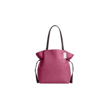 COACH Andy Pebbled Leather Tote Bag Shopping Bag Handbag Shoulder Bag Large Size Women's Light Raspberry