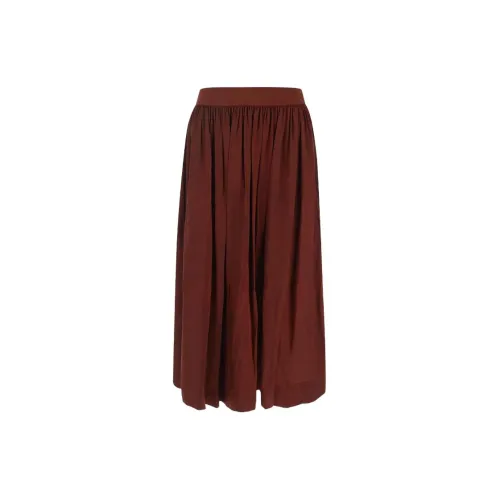 UMA WANG Casual Long Skirts Women's Red Brown