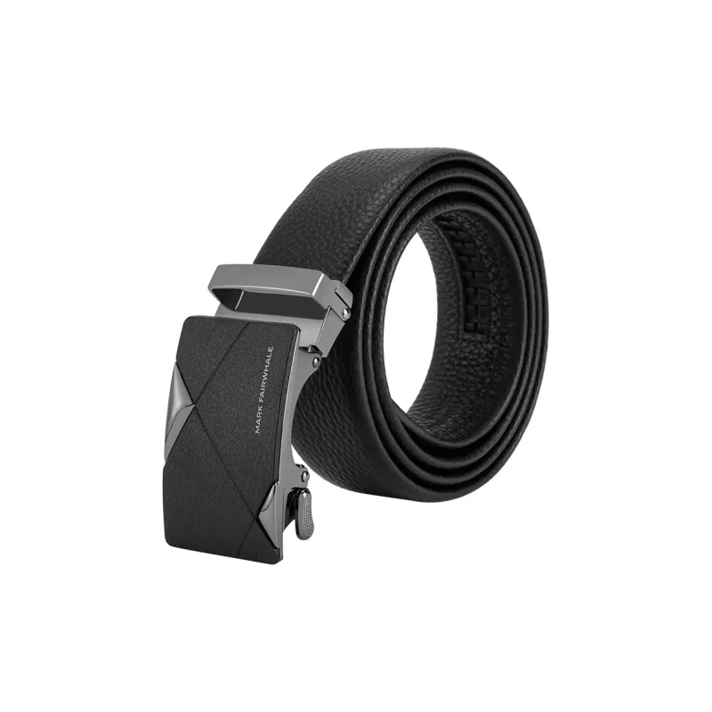 FAIRWHALE Shopping Bag Business Automatic Buckle Top Grain Cow Leather Belts Men's-1