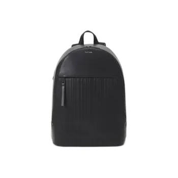 Paul Smith Paul Smith Shadow Stripe Series Cow Leather Double-Shoulder Backpack Regular Men's Black