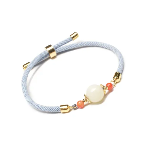 Pan Homestead Hetian Jade Bracelets Women's Pale Greenish White Jade