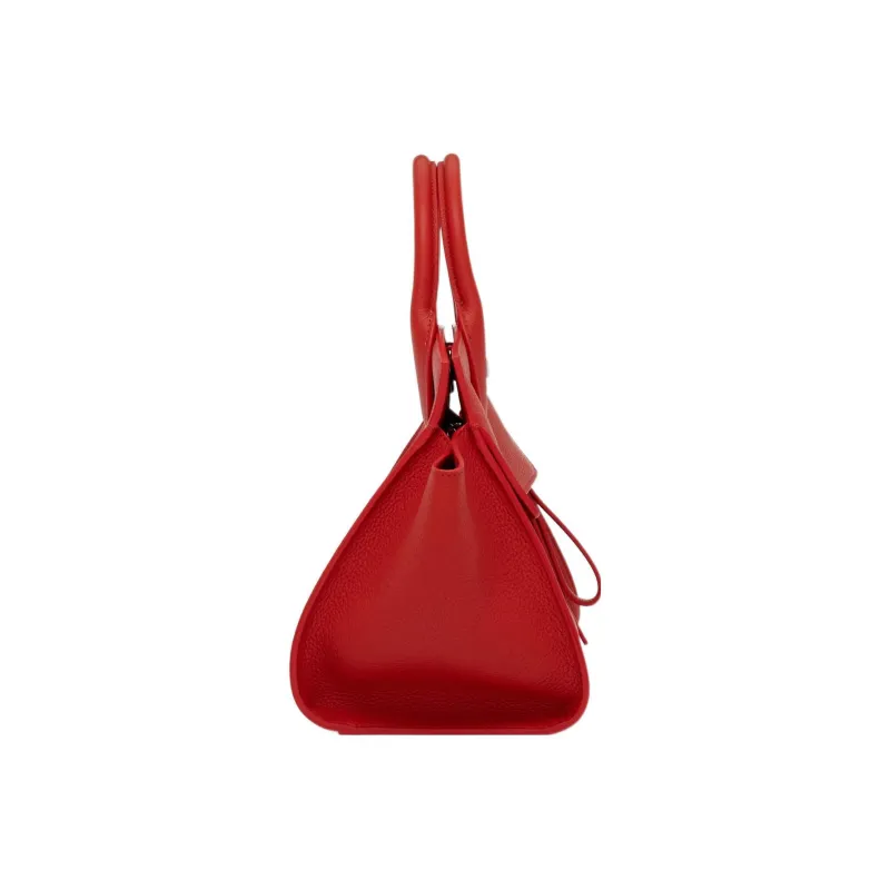 FERRAGAMO Studio Cow Leather Handbag Medium Size Women's Red-3