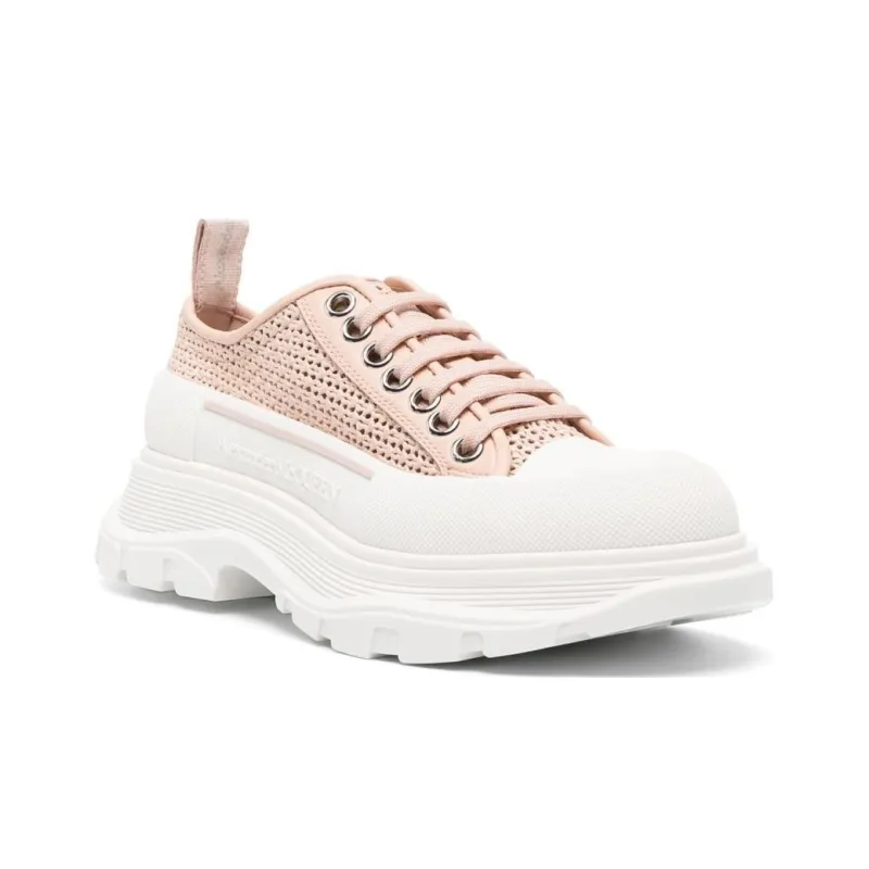 Alexander McQueen Oversized Woven Lace Up Sneakers Women's-2