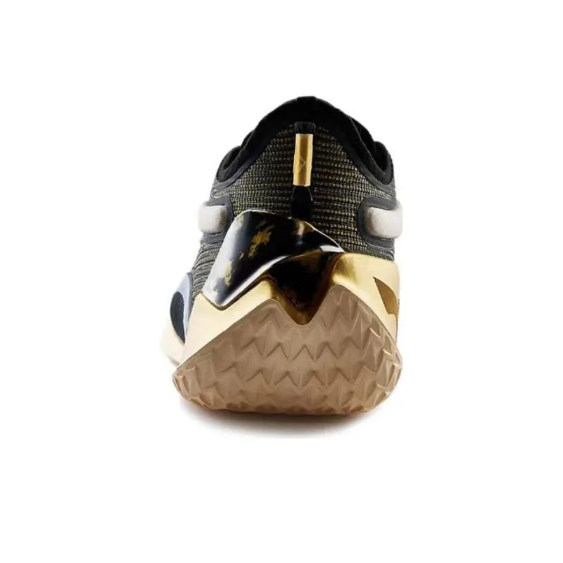 LiNing JB1 Jimmy Butler 1 Luminous Black Gold Slip Resistant Low Top Basketball Shoes Men's-3
