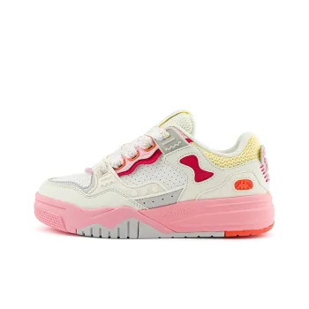 Kappa Anti Slip Wear Resistant Low Top Skateboard Shoes Unisex White Pink