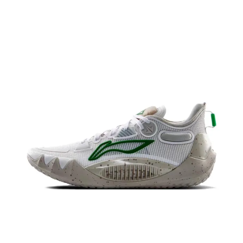 LiNing JB1 Jimmy Butler 1 Black Eight Abrasion Resistant Rebound Low Top Basketball Shoes Men's White Green-0