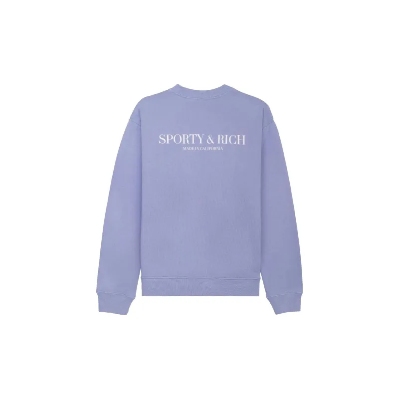 SPORTY & RICH Cuffed Crew Neck Sweatshirt-1