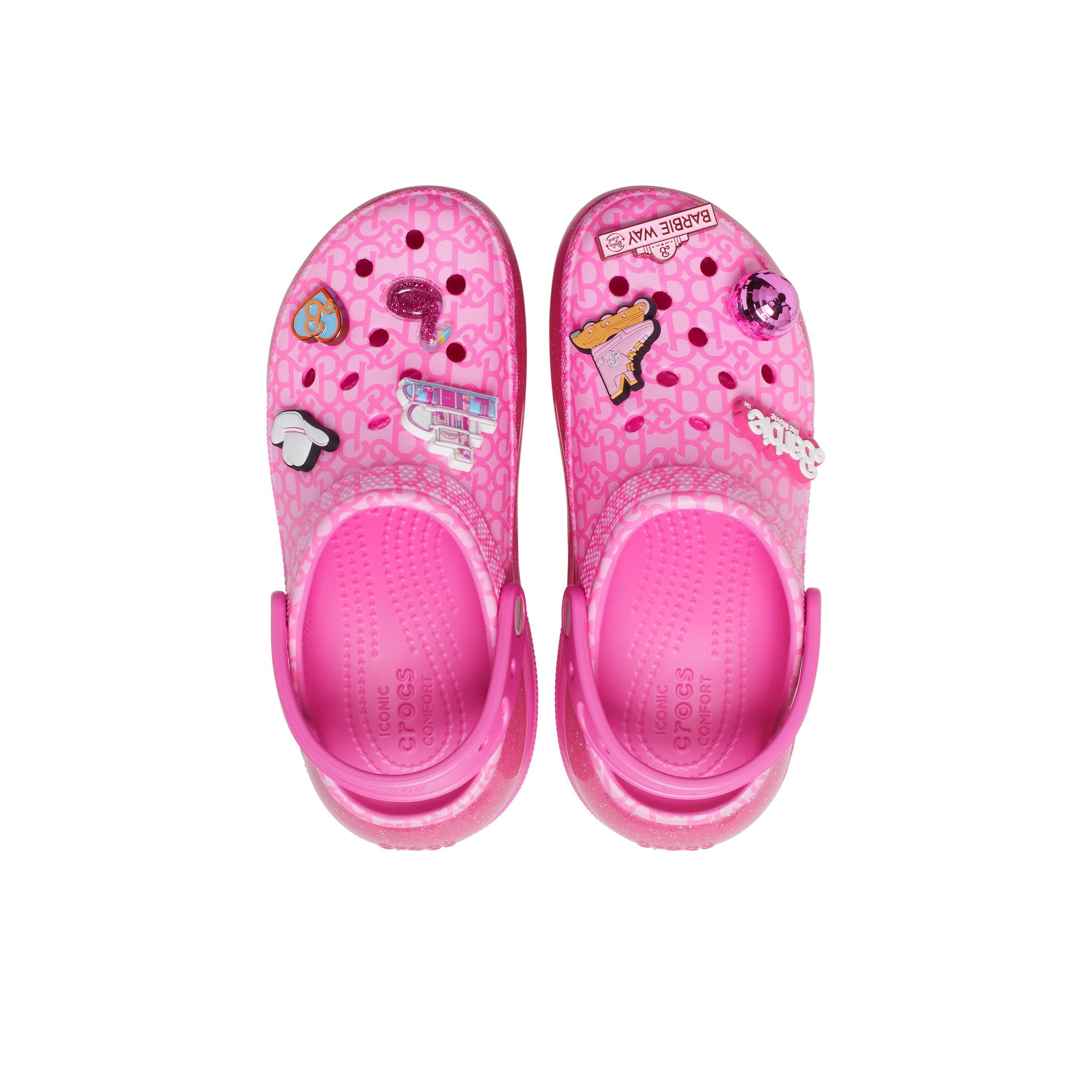 Crocs Classic Mega Crush Clog Barbie The Movie top Electric Pink Size 8W/6M In Hand