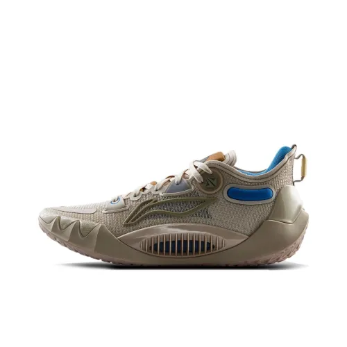 LiNing JB1 Jimmy Butler 1 Milestone Anti Slip And Wear Resistant Rebound Low Top Basketball Shoes Men's Gray Blue