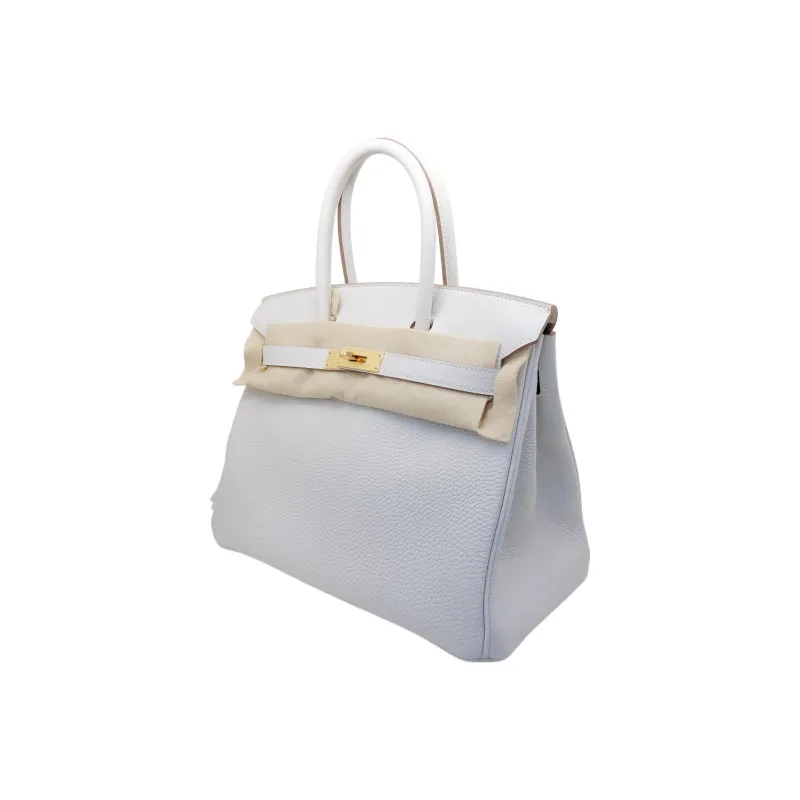 HERMES Birkin Togo Calfskin Birkin Bag Handbags Regular Women's M4 Gris Pale Cream Gray-2