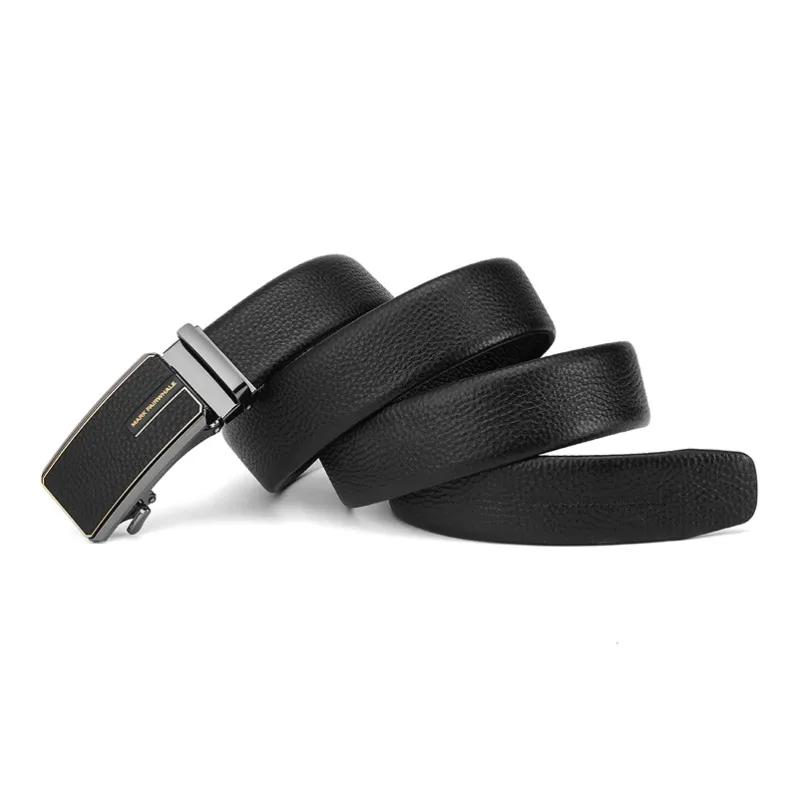 FAIRWHALE Automatic Buckle Business Quality Genuine Leather Belts Men's Width 3.5cm-2