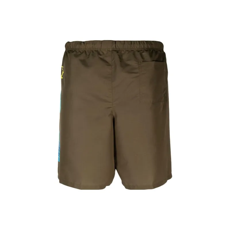 VERSACE Logo Printed Drawstring Swimming Shorts-1