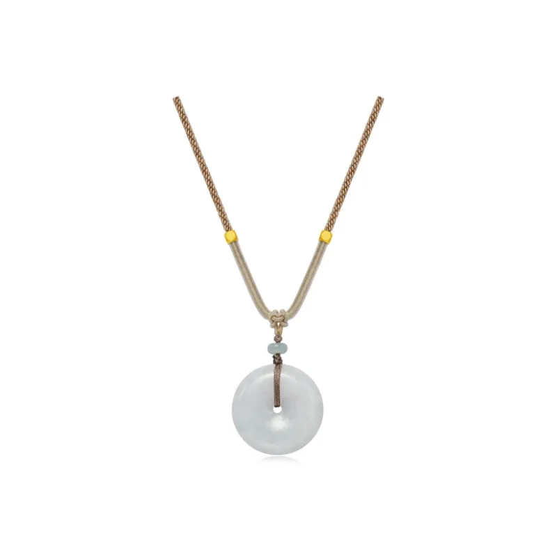 AGOVSKI Bean Type Jadeite Necklaces Unisex-4