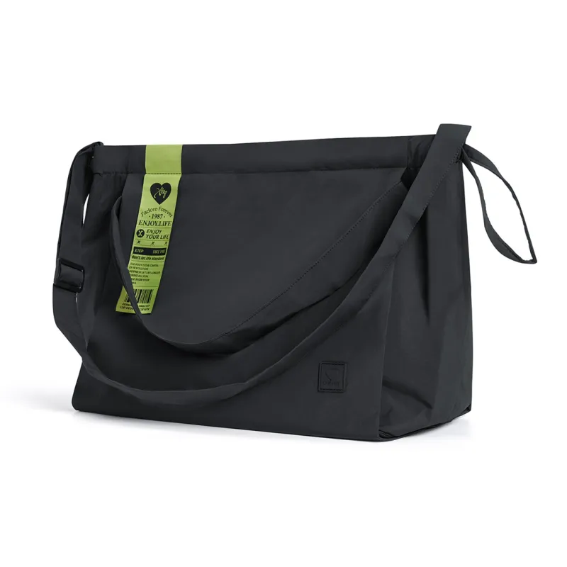 XTEP Fabric Tote Bag, Shopping Bag, Shoulder Bag, Crossbody Bag Women's Light Pink/Ecru/Black-8