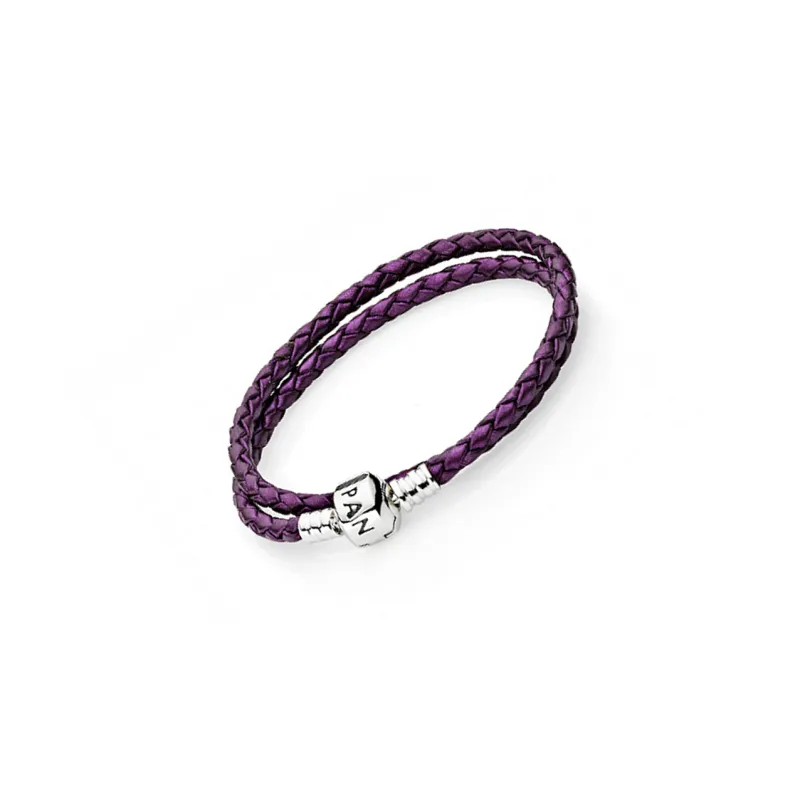 Pandora 925 Sterling Silver Bracelets Women's Purple-1