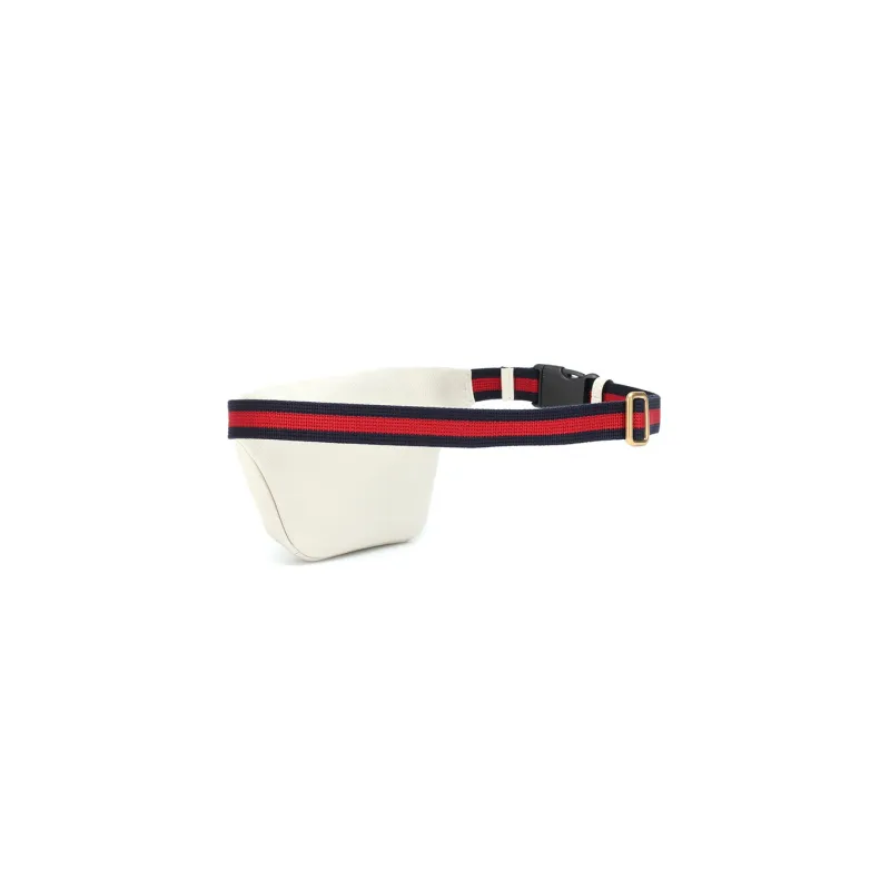 GUCCI Print Logo Small Fanny Pack Crossbody Bag Men White-5