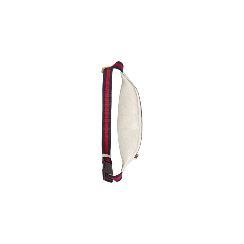 GUCCI Print Logo Small Fanny Pack Crossbody Bag Men White-6