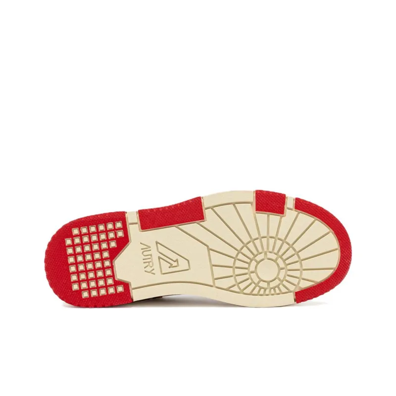 AUTRY Clc Leather Sneakers 'White Red'-4