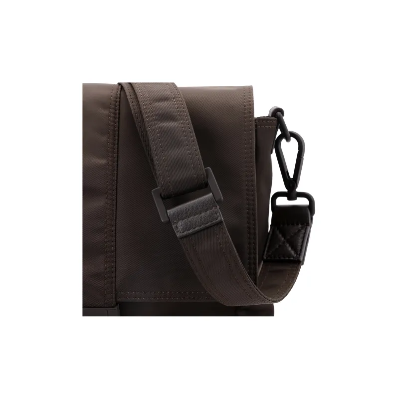 FENDI Baguette Nylon Baguette Bag Messenger Bag Shoulder Bag Crossbody Bag Medium Size Men's Brown-6