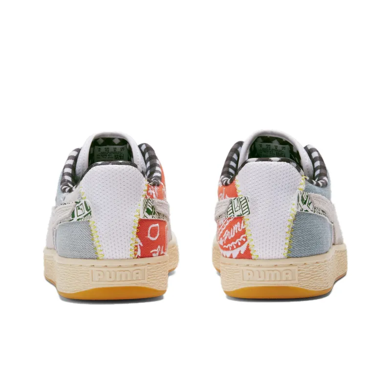 PUMA Suede Backpack Spring Clean Wear-Resistant Low-Top Skateboard Shoes Men's Gray Blue-3