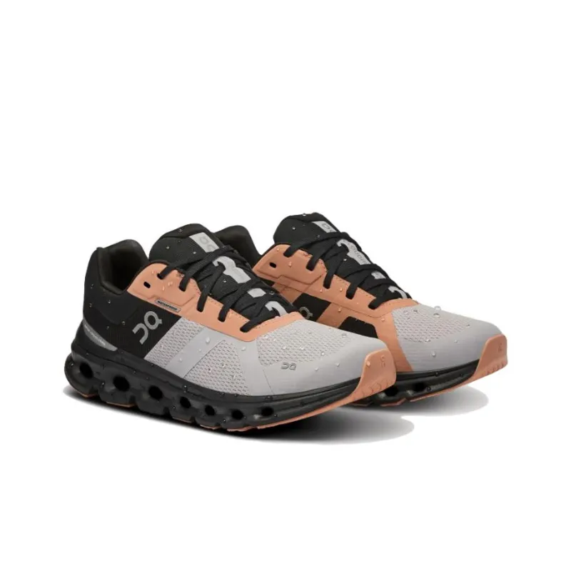 On Cloudrunner Cushioned Anti Slip Wear Resistant And Water Resistant Low Top Running Shoes Women's Black-2