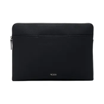 TUMI Leather Laptop Clutches Unisex Black