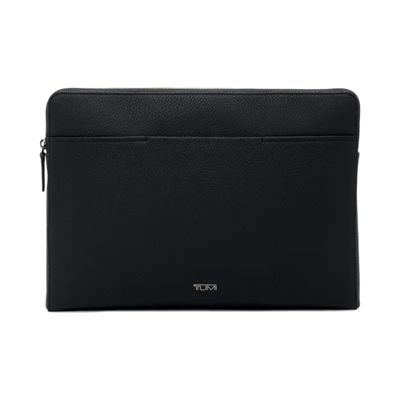 TUMI Leather Laptop Clutches Unisex Black-0