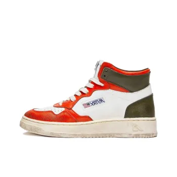AUTRY Medalist High-Top Skateboard Shoes Women's White Orange Green
