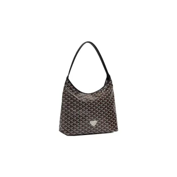 GOYARD Bohème Hobo Canvas With Leather Hobo Bag Shoulder Bag Shoulder Bag Women's Black/Gray Green Small Heart Edition