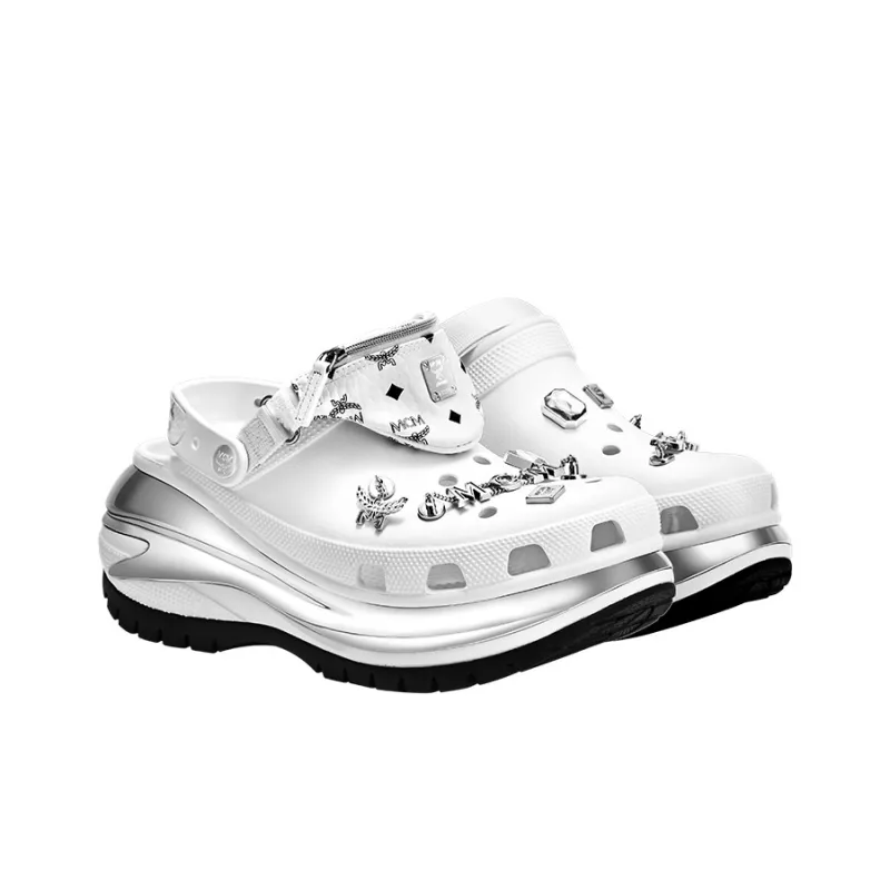 MCM X MCM Mega Crush Clogs 'White Silver'-2