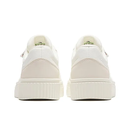 Anta Life Collection Cookie Shoes Cherry Lightweight Low Top Skateboard Shoes Women's White Beige-3