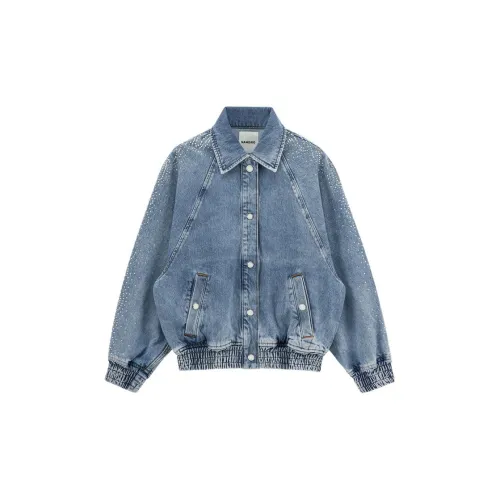 Sandro Denim Jackets Women's Denim Blue