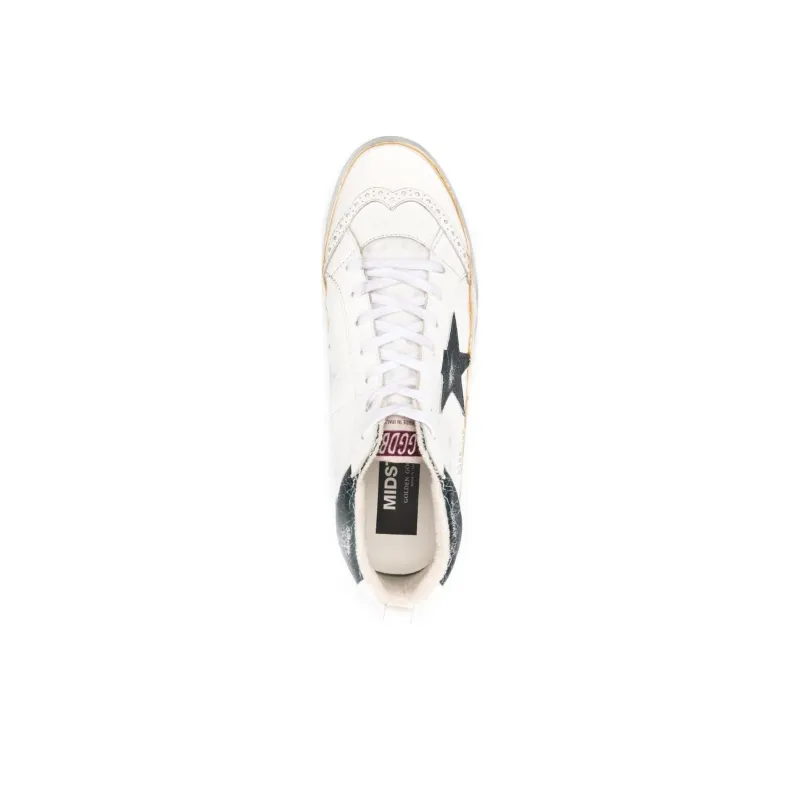 Golden Goose Cracked effect Mid Star Sneakers-3