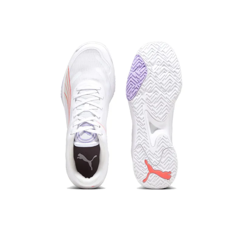 Puma Women's Accelerate Turbo Court 'White Fire Orchid Violet'-3