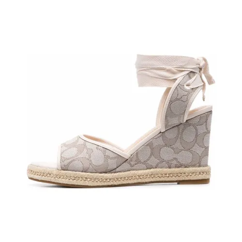 COACH Monogram-jacquard Wedge Sandals