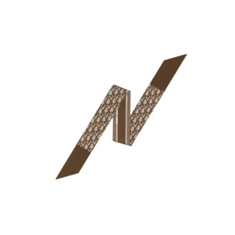 DIOR Silk Scarves Unisex Brown-1