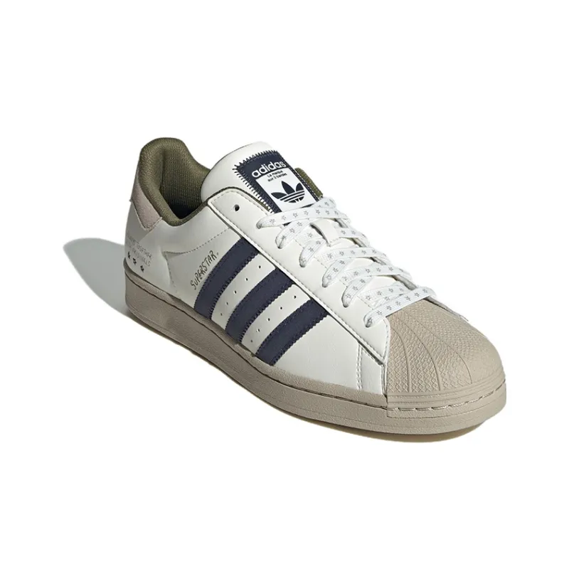 Adidas Originals Superstar 'White Beige Navy'-2