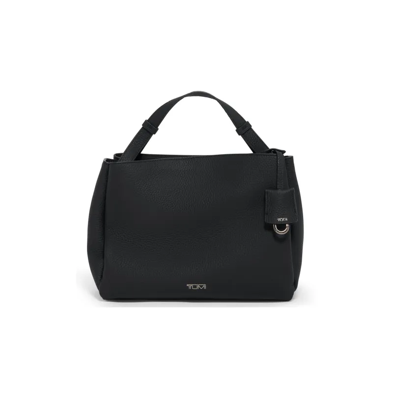 TUMI Leather Tote Bag Shopping Bag Handbag Shoulder Bag Crossbody Bag Medium Size Women's Black-1
