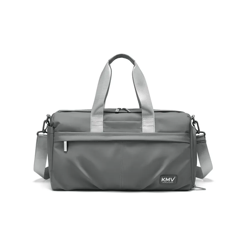 KMV Polyester Shoulder Bag Crossbody Bag Gym Bag Large Size Men's Black/Gray-9
