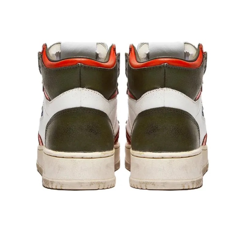 AUTRY Medalist High-Top Skateboard Shoes Women's White Orange Green-3