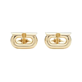Ferragamo Gancini plaque Logo engraved Cufflinks