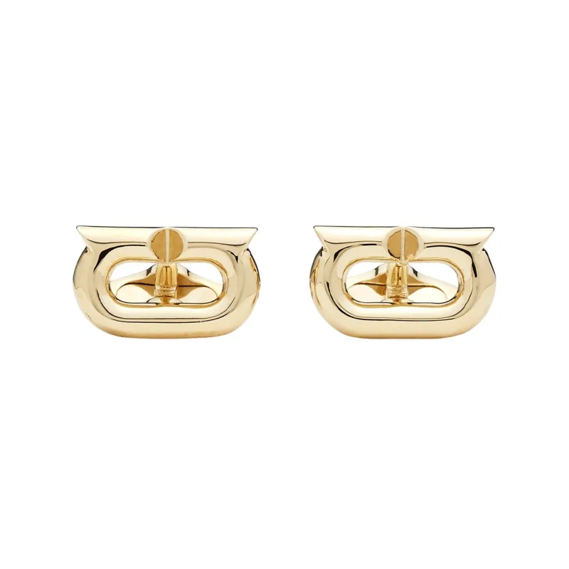 Ferragamo Gancini plaque Logo engraved Cufflinks-0