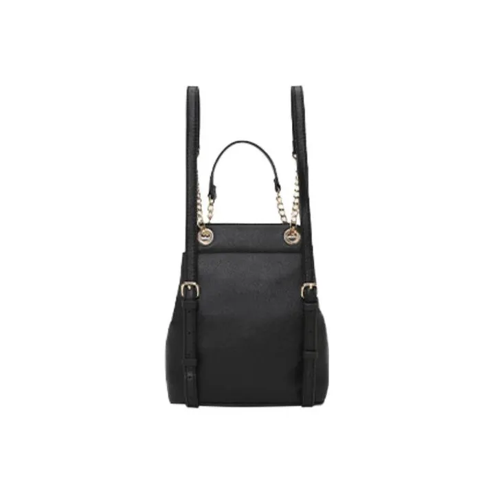 GUESS Artificial Leather Backpack Medium Size Women's Black-1