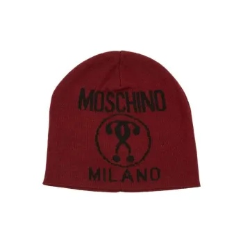 MOSCHINO Logo-intarsia Knitted Beanie
