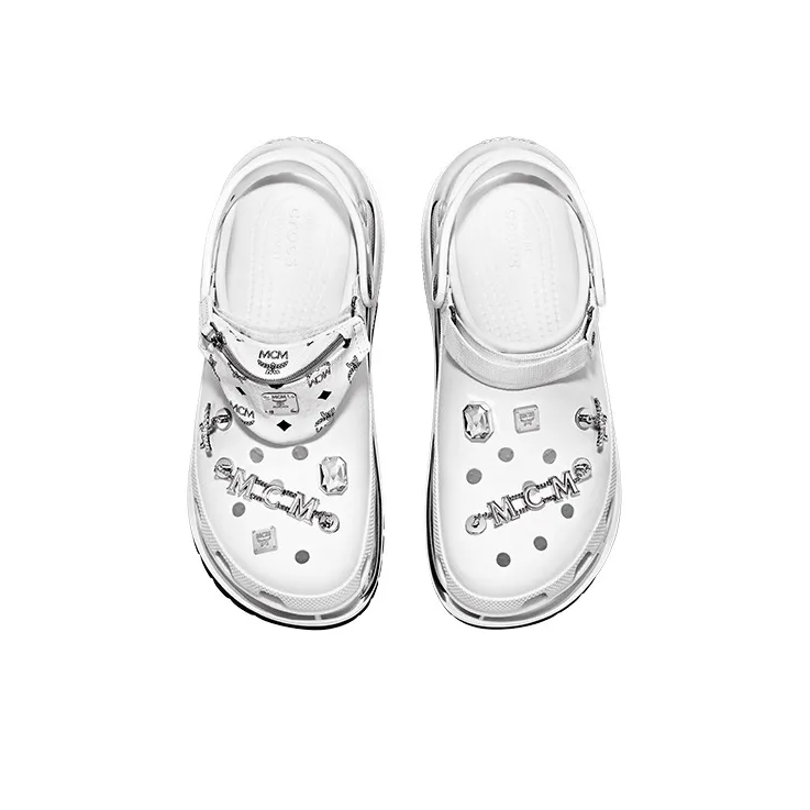 MCM X MCM Mega Crush Clogs 'White Silver'-3