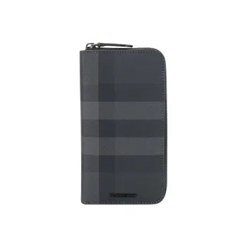 Burberry Grained Zip around Wallet