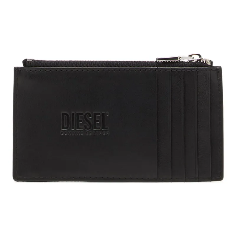 DIESEL Cow Leather Wallets Card Holders Regular Women's Black-1