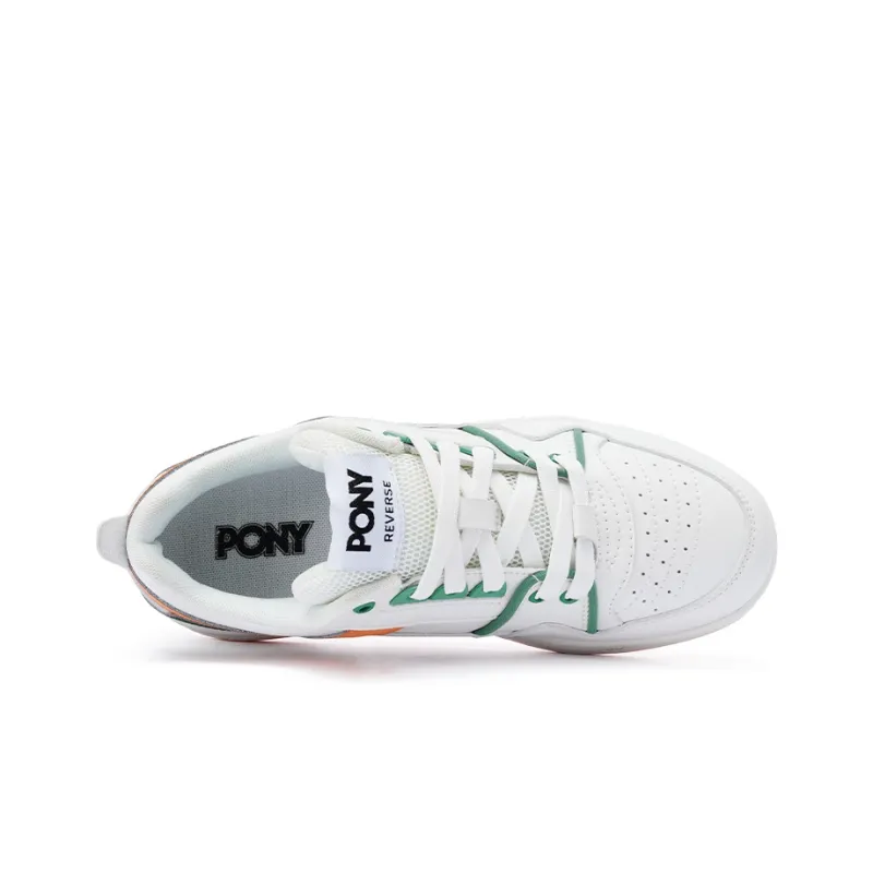 PONY Reverse Anti Slip Wear Resistant Low Top Skateboard Shoes Unisex Orange Green-2