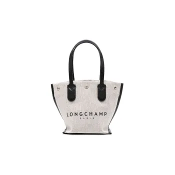 LONGCHAMP Canvas With Calfskin Canvas Bag Tote Bag Shopping Bag Handbag Regular Women's Beige
